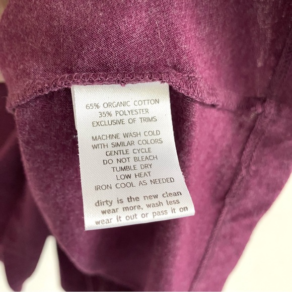 Toad & Co. Rozmonde Rosalinda 3/4 Sleeve V-Neckline Purple Organic Dress Large L - Picture 7 of 9